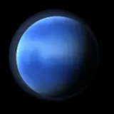 Illustration: the ref-neptune look, for Neptune, 3.88 R⊕, the Solar System reference: Neptune, the Solar System reference. A still of the look, not of a particular planet.